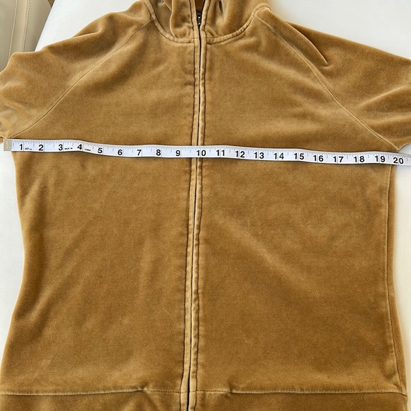 GAP Stretch Velour Tan Track Jacket M - Picture 7 of 9